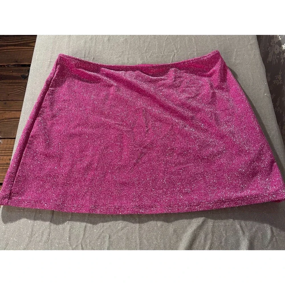 PINK Beach Cover Up Skirt Size XL Victoria's Secret Glitter Swim Skirt Beach